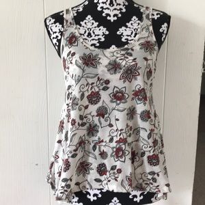 🍓red white and blue floral tank top